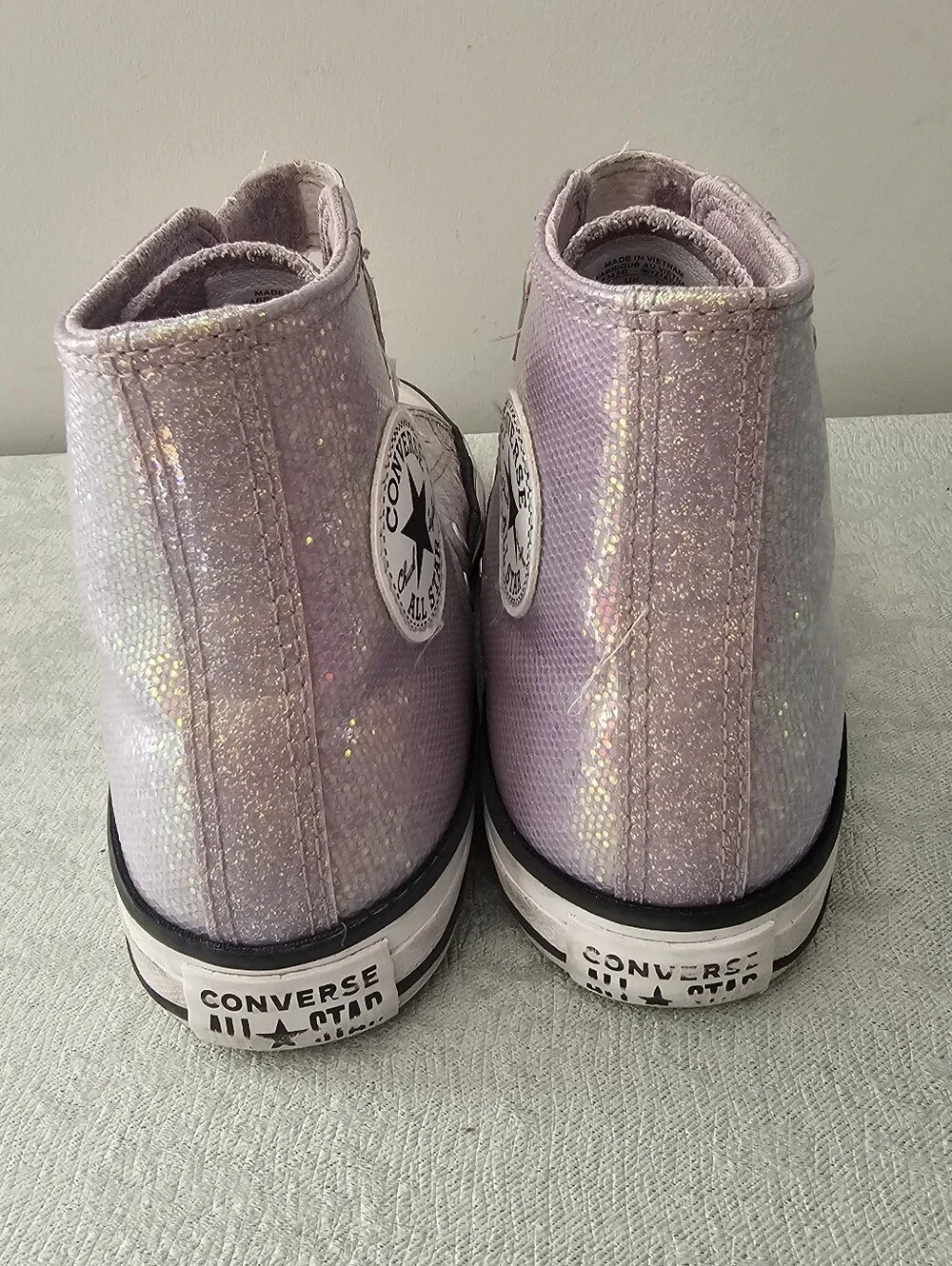 Chuck Taylor All Star Glitter Purple Casual High Top Sneakers